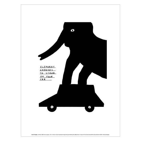 David Shrigley Untitled (elephant) art print